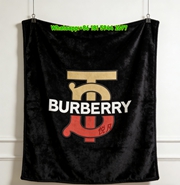 Burberry Flannel Throw Blanket TB Monogram Print Sofa Blanket B155